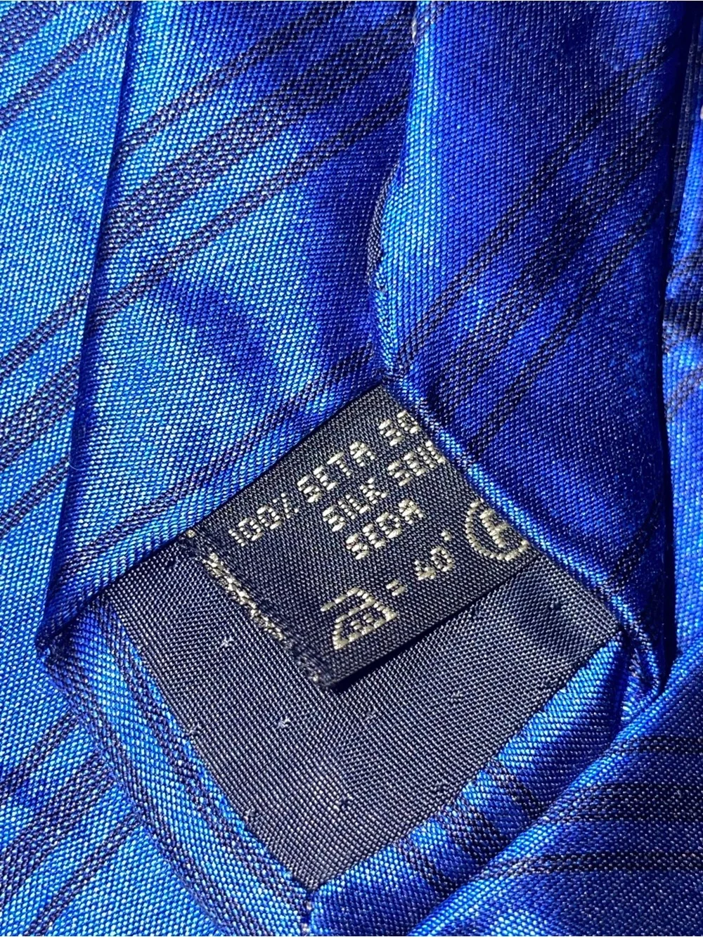 Karl Lagerfeld Electric Blue Striped Tie